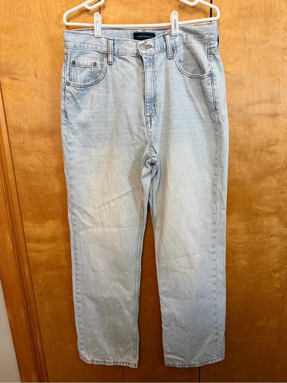 Aeropostale High Rise Baggy Jeans Light Wash size 10